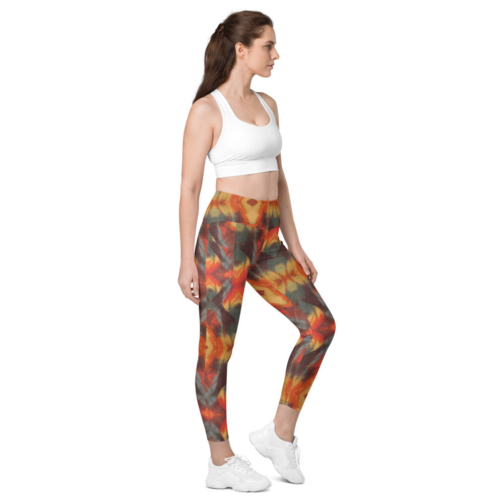 Rainbow Mountain Yoga Leggings With Pockets - HipHatter