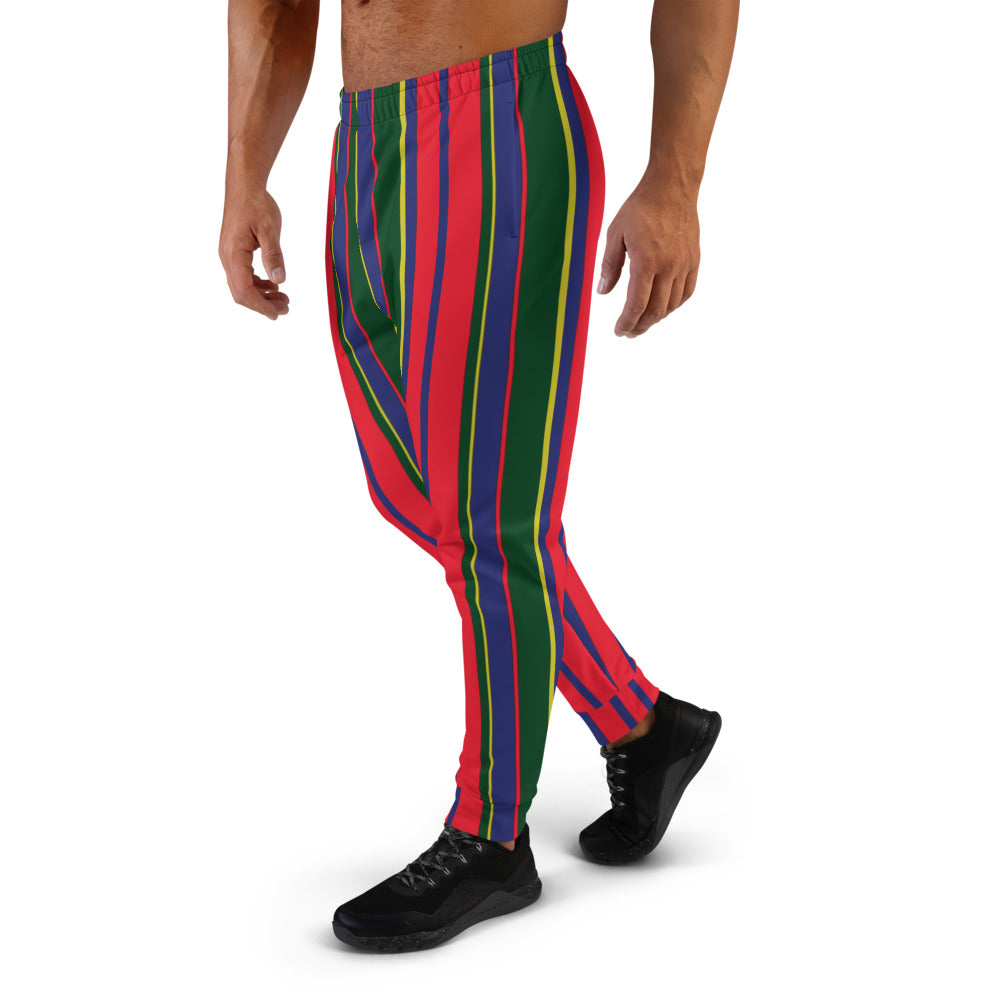 Multi Coloured Striped Carib Men's Joggers - HipHatter