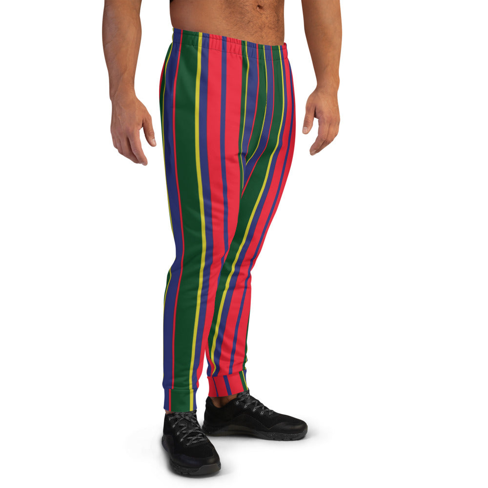 Multi Coloured Striped Carib Men's Joggers - HipHatter