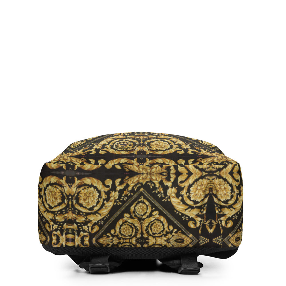 Baroque Scarf Print Minimalist Backpack - HipHatter