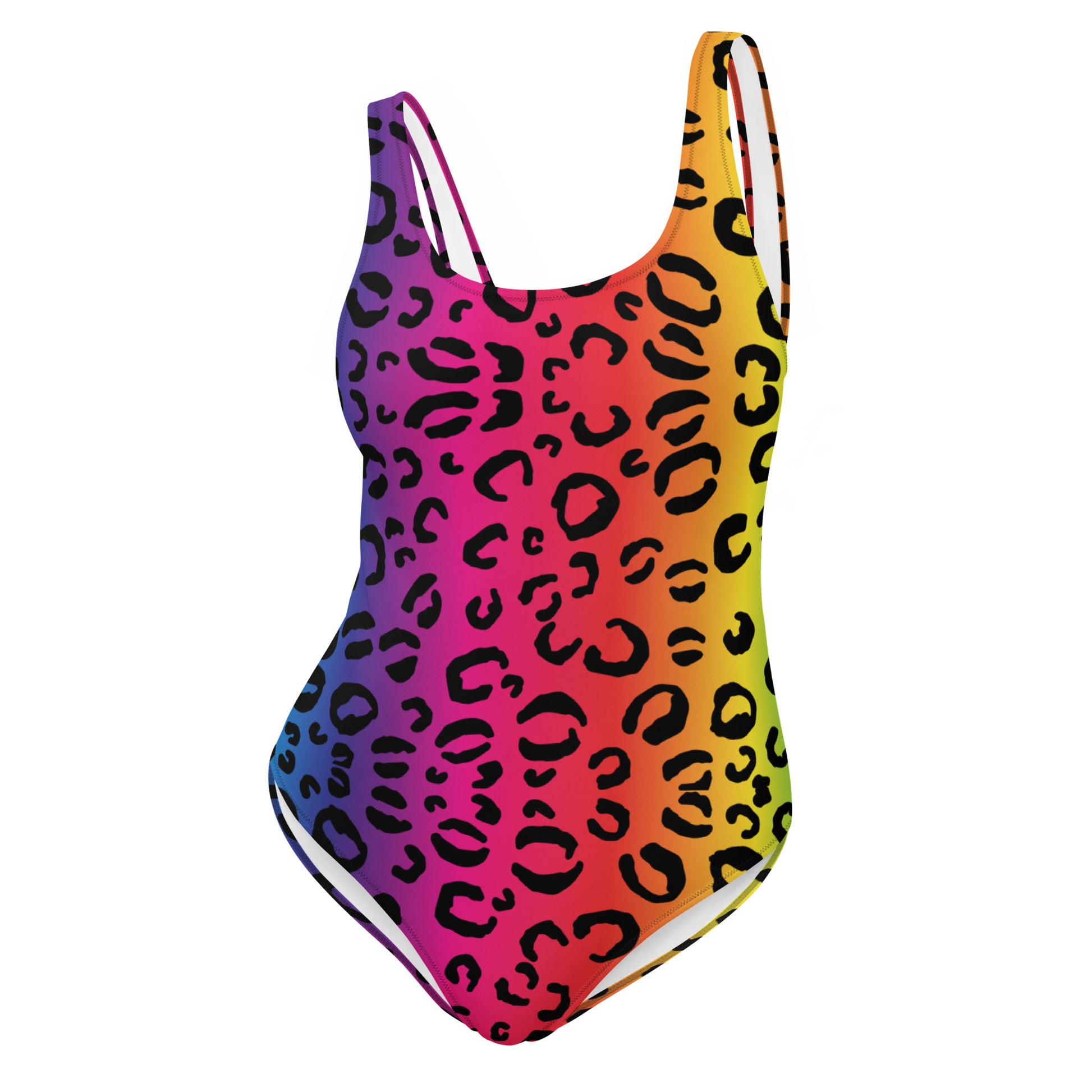 Rainbow Leopard Print One-Piece Swimsuit - HipHatter