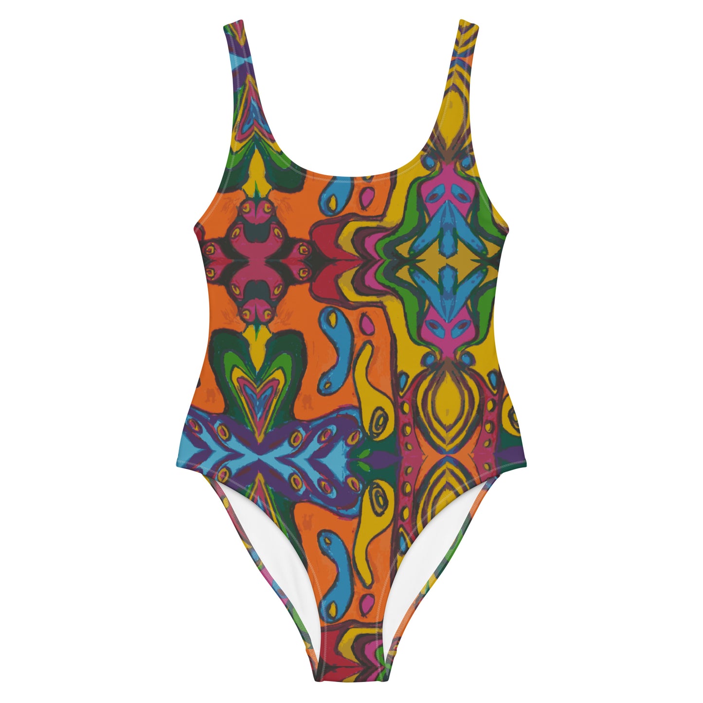 Funky Paint Splash One-Piece Swimsuit - HipHatter