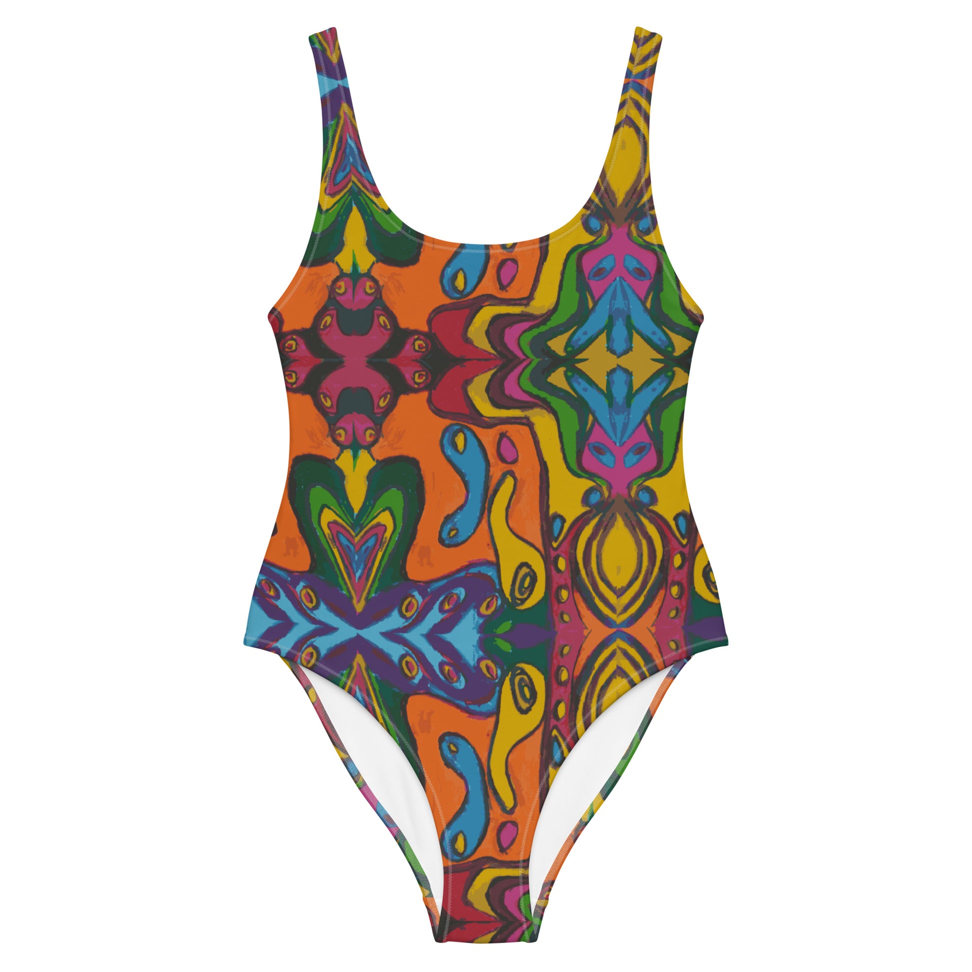 Funky Paint Splash One-Piece Swimsuit - HipHatter