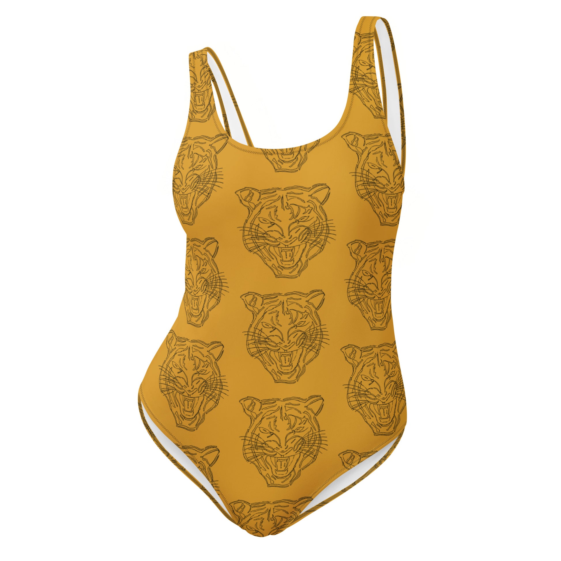 Rory Sketch Gold Tiger One-Piece Swimsuit - HipHatter