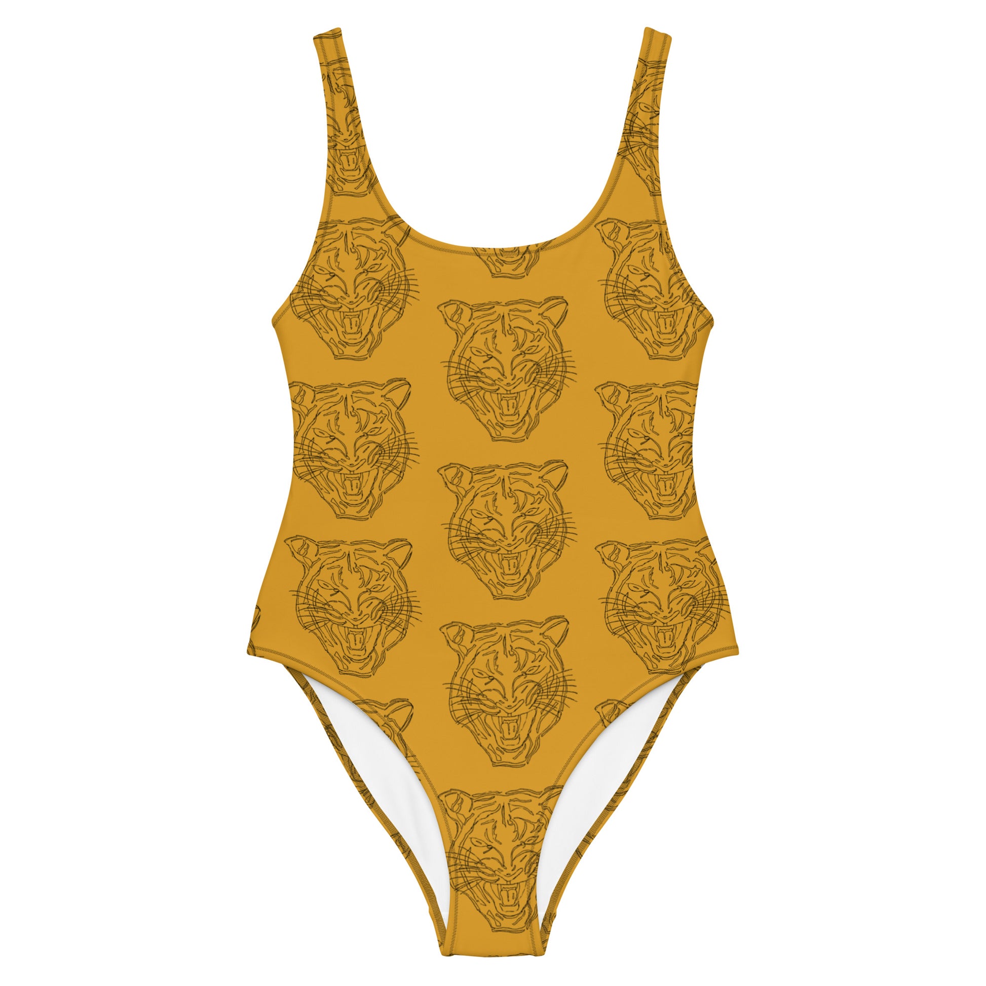 Rory Sketch Gold Tiger One-Piece Swimsuit - HipHatter