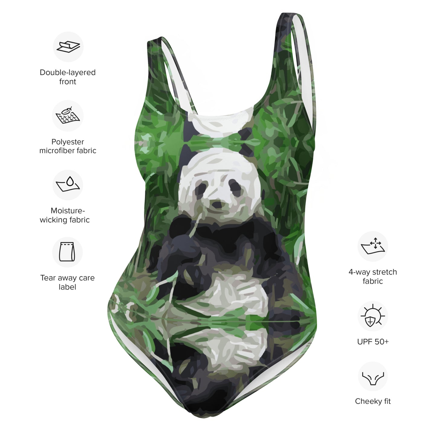 Green Panda Life One-Piece Swimsuit - HipHatter