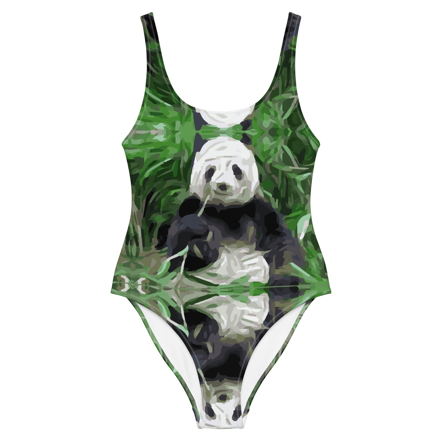 Green Panda Life One-Piece Swimsuit - HipHatter