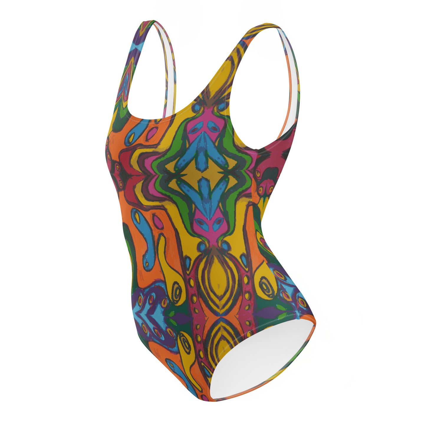 Funky Paint Splash One-Piece Swimsuit - HipHatter