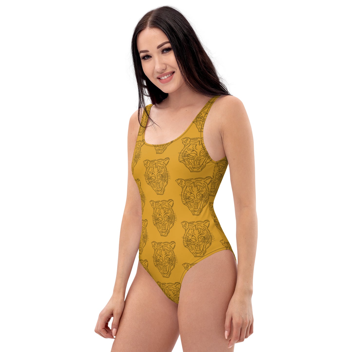 Rory Sketch Gold Tiger One-Piece Swimsuit - HipHatter