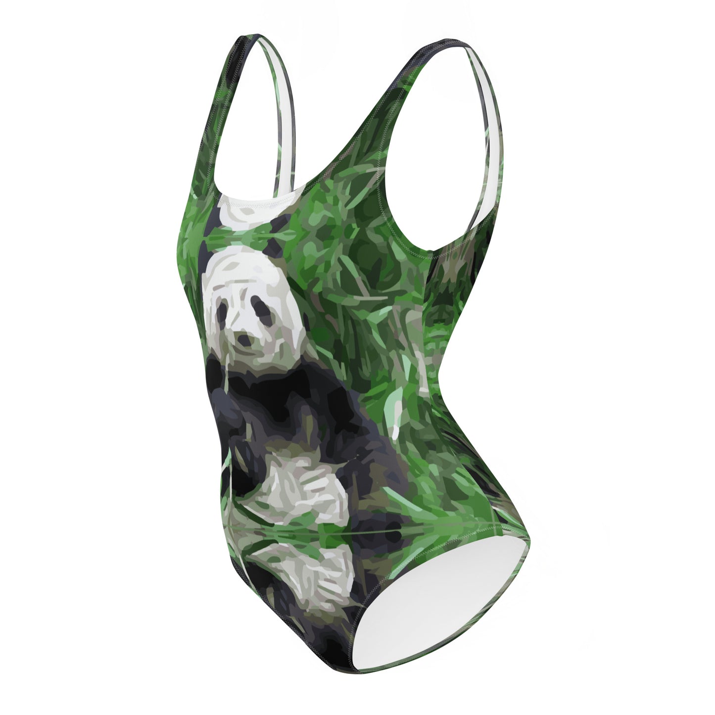 Green Panda Life One-Piece Swimsuit - HipHatter