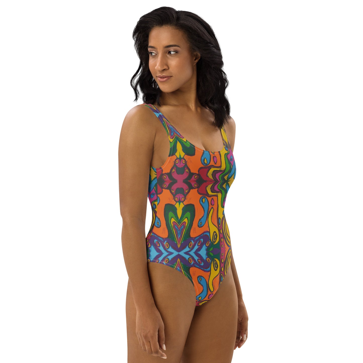 Funky Paint Splash One-Piece Swimsuit - HipHatter