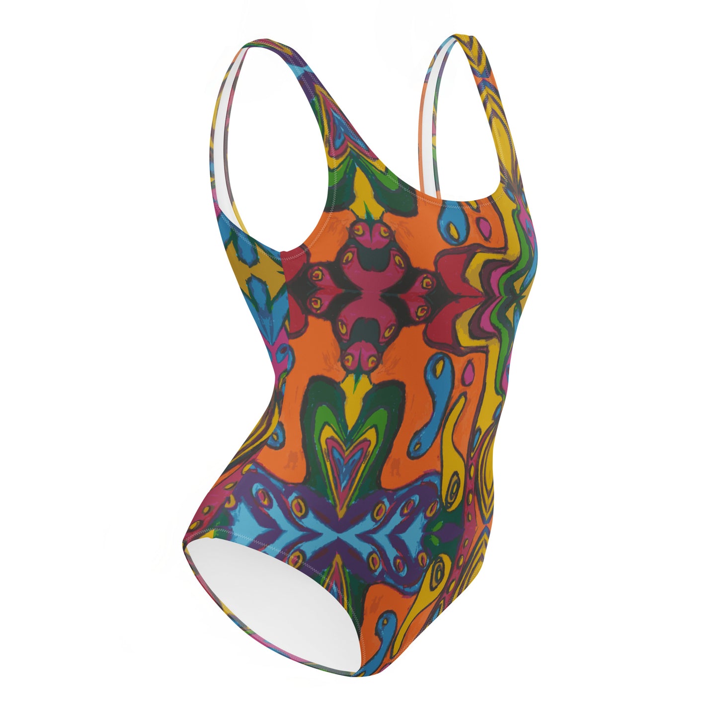 Funky Paint Splash One-Piece Swimsuit - HipHatter