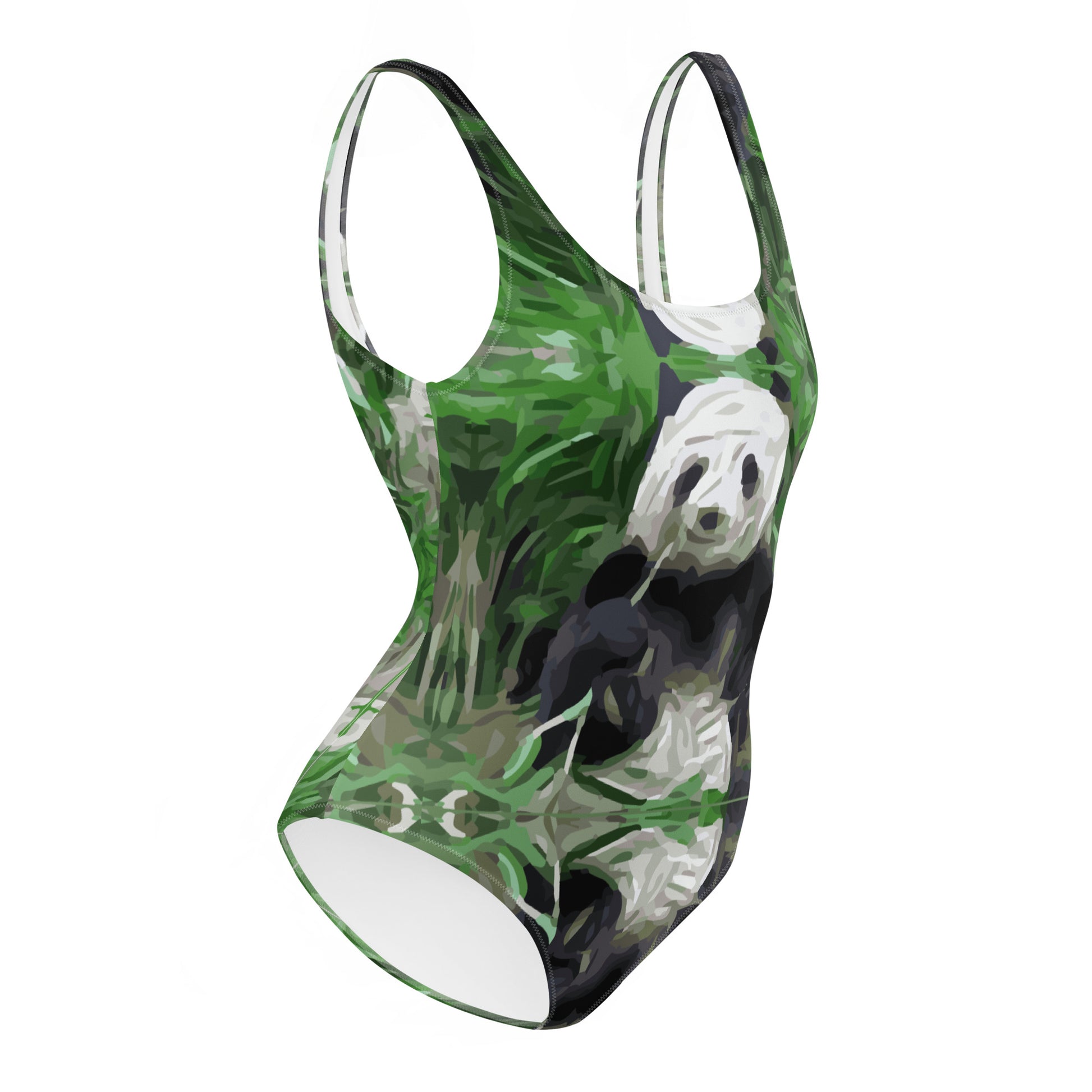 Green Panda Life One-Piece Swimsuit - HipHatter