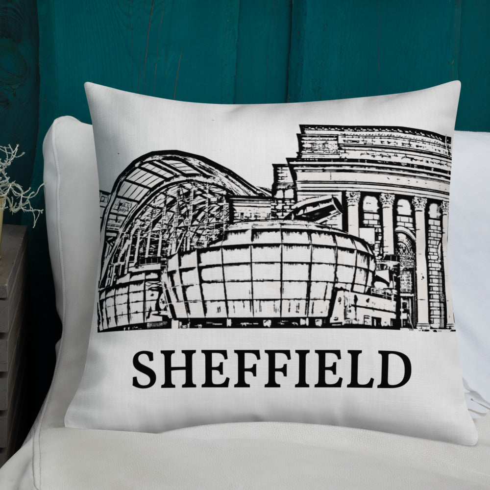 Sheffield City Centre Landmarks Premium Pillow - HipHatter