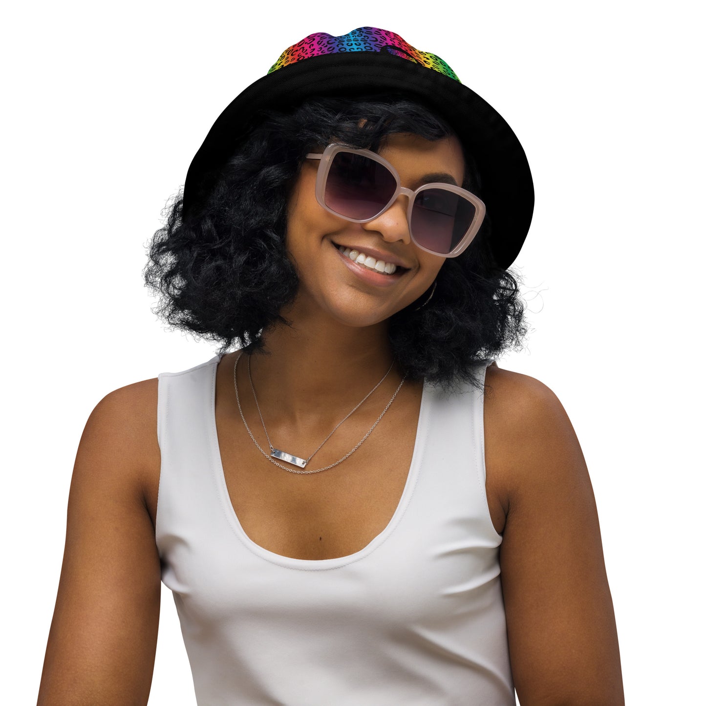 Rainbow Leopard Reversible bucket hat - HipHatter