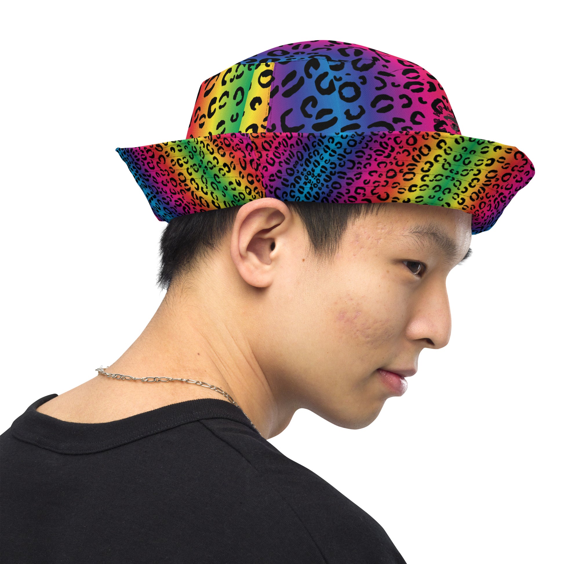 Rainbow Leopard Reversible bucket hat - HipHatter