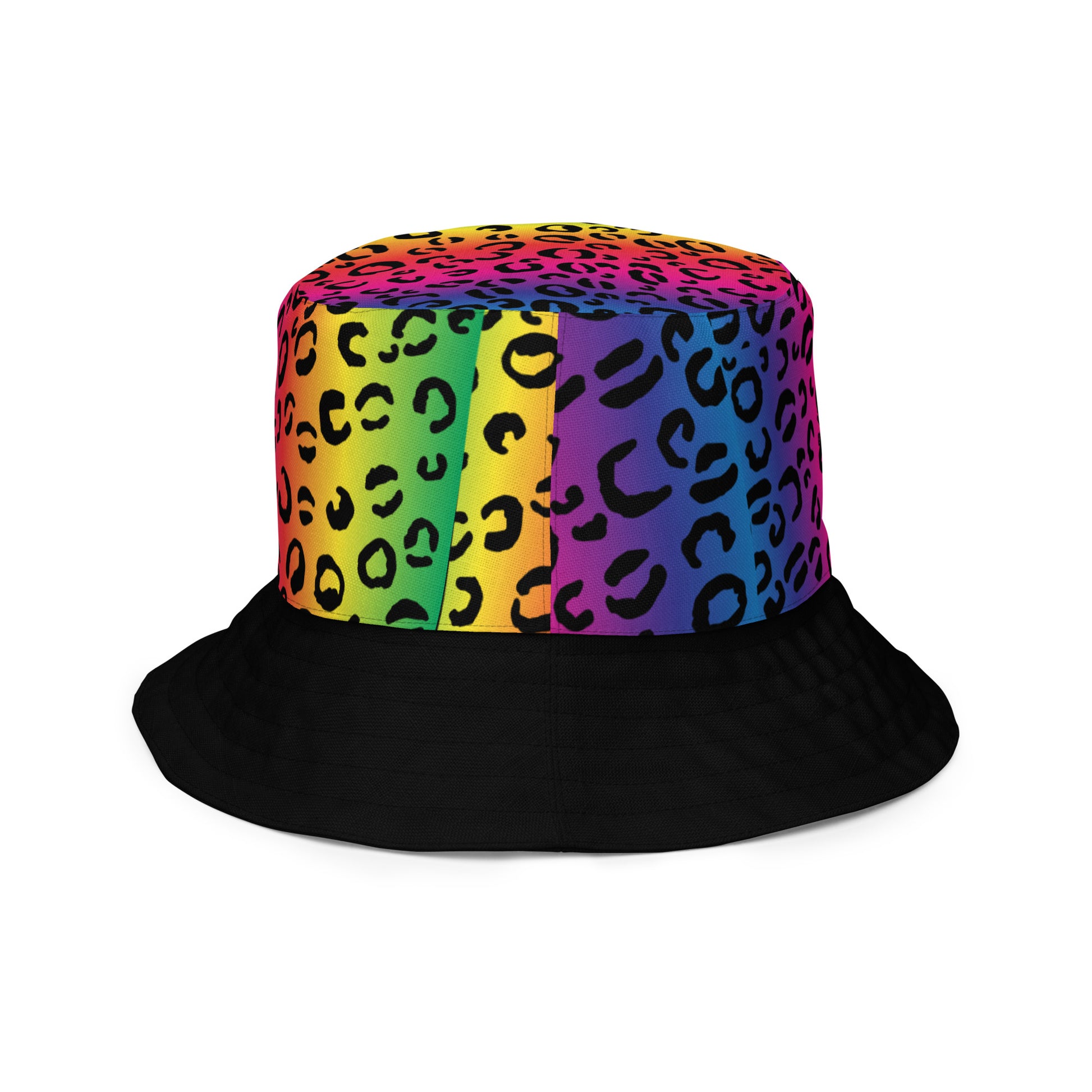 Rainbow Leopard Reversible bucket hat - HipHatter