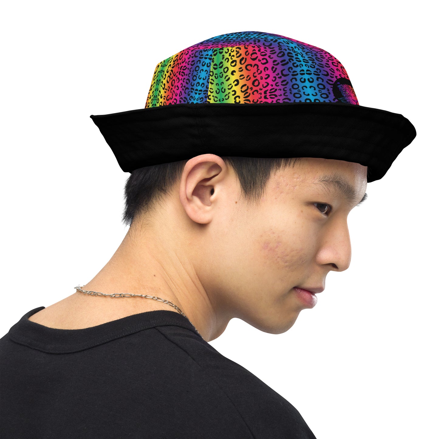 Rainbow Leopard Reversible bucket hat - HipHatter