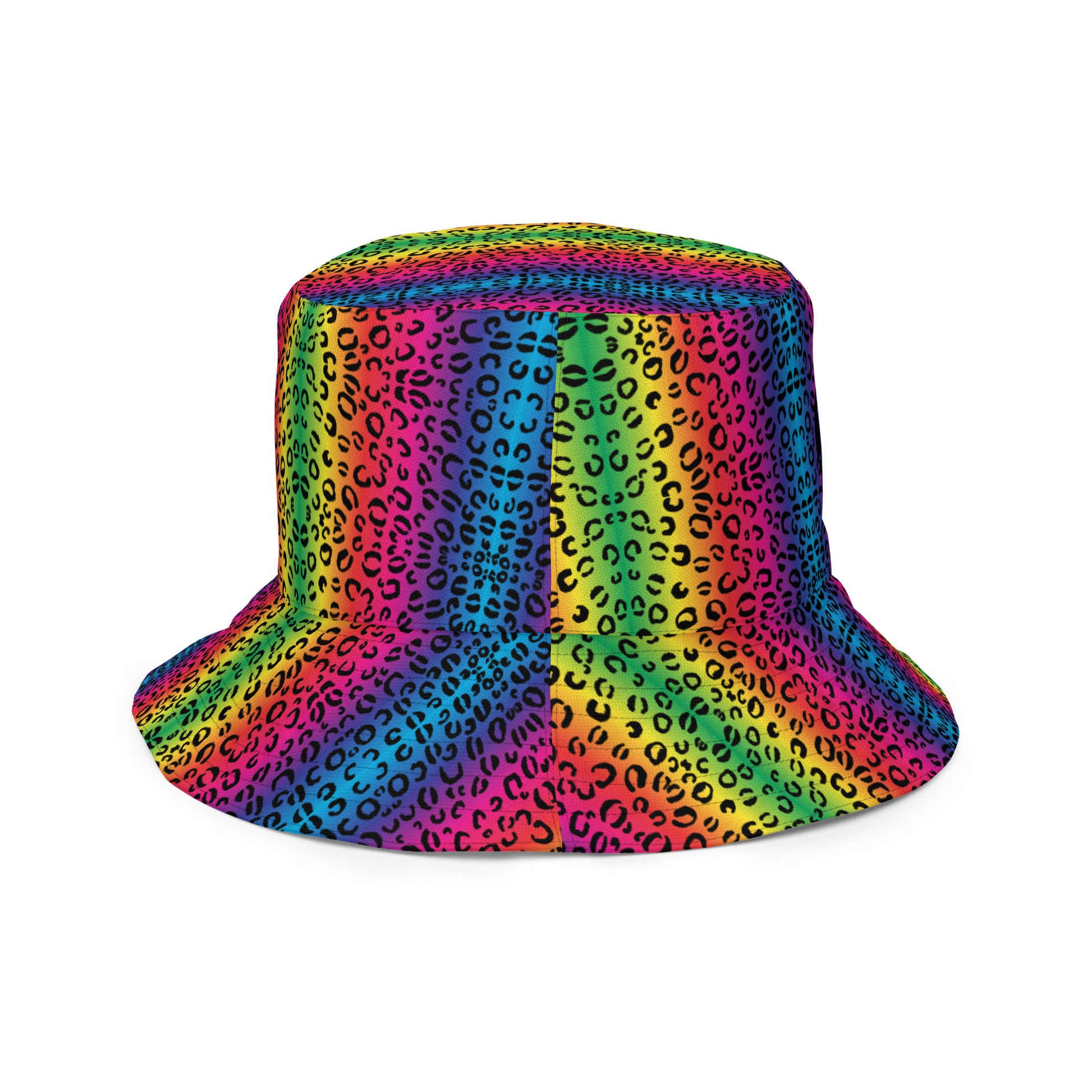 Rainbow Leopard Reversible bucket hat - HipHatter