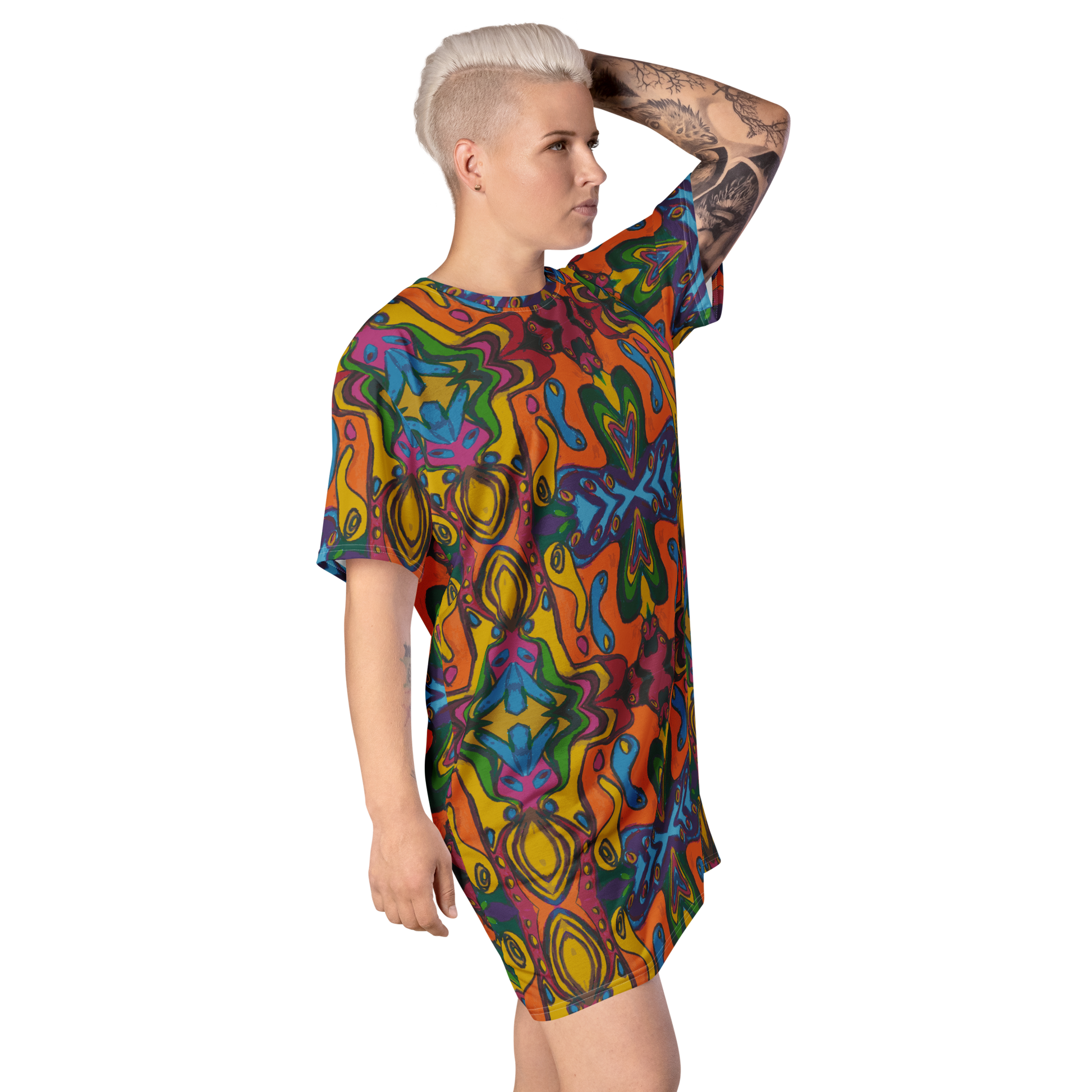 Funky Artist T-shirt Dress - HipHatter