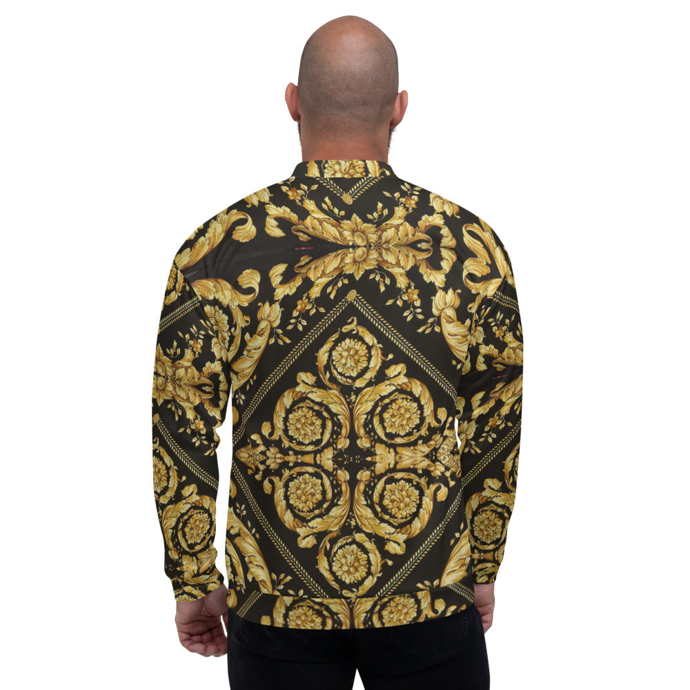 Baroque Scarf Print Bomber Jacket - HipHatter