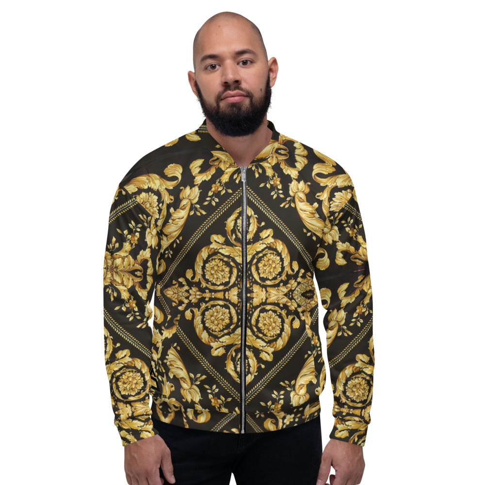 Baroque Scarf Print Bomber Jacket - HipHatter