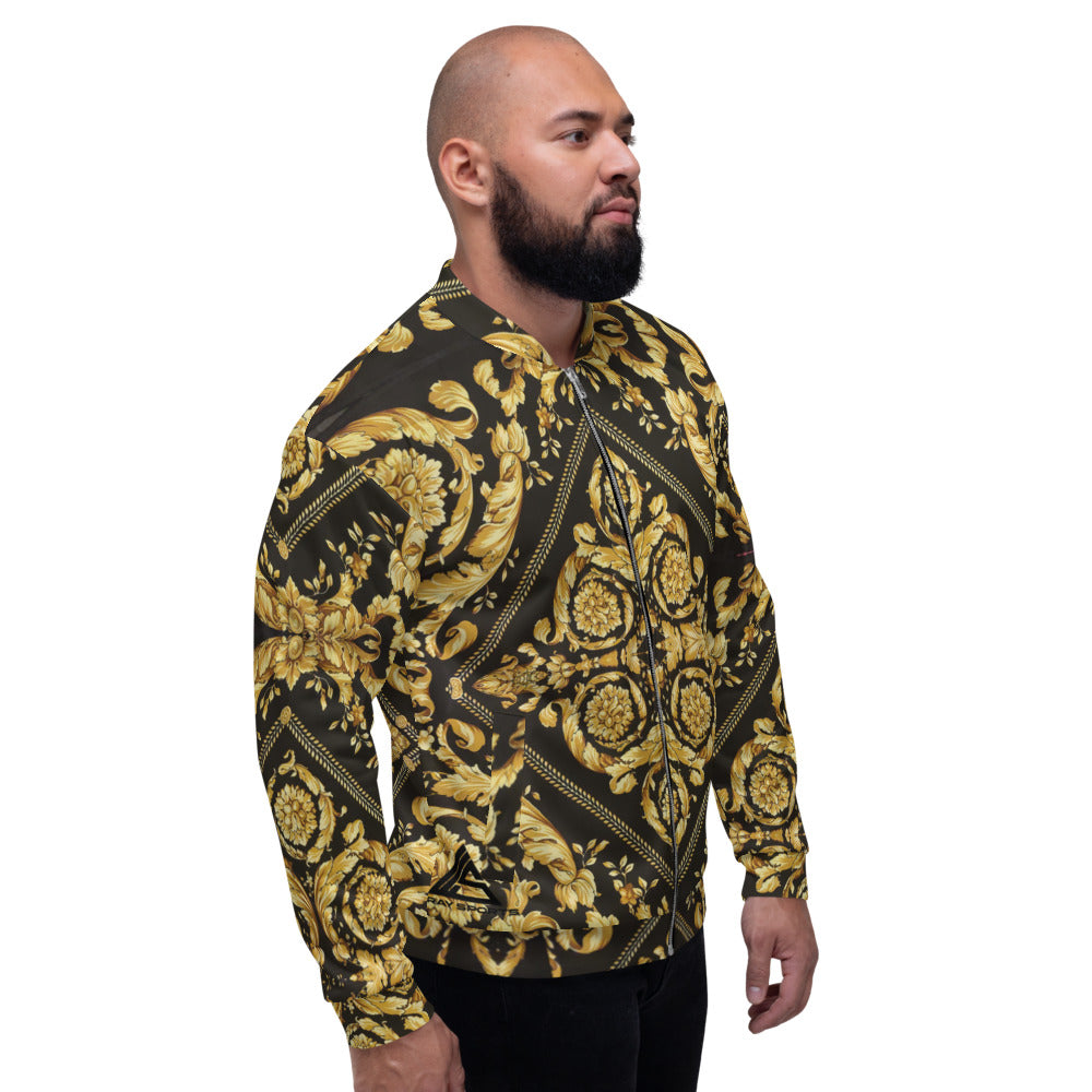 Baroque Scarf Print Bomber Jacket - HipHatter