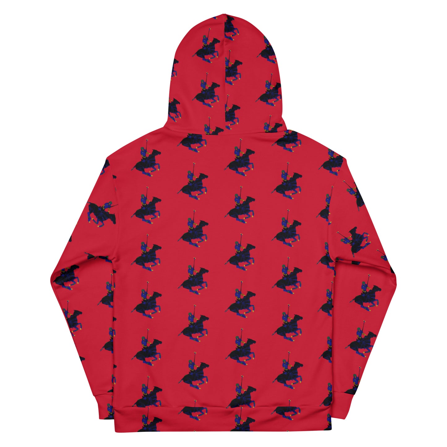 Red Polo Carib Pony Pattern  Unisex Hoodie - HipHatter