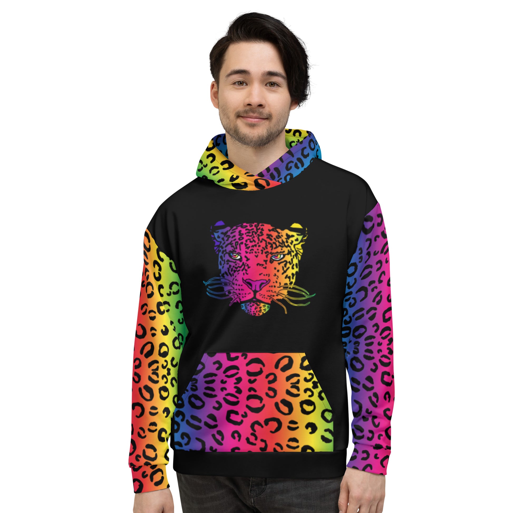 Rainbow Safari Leopard Unisex Hoodie - HipHatter