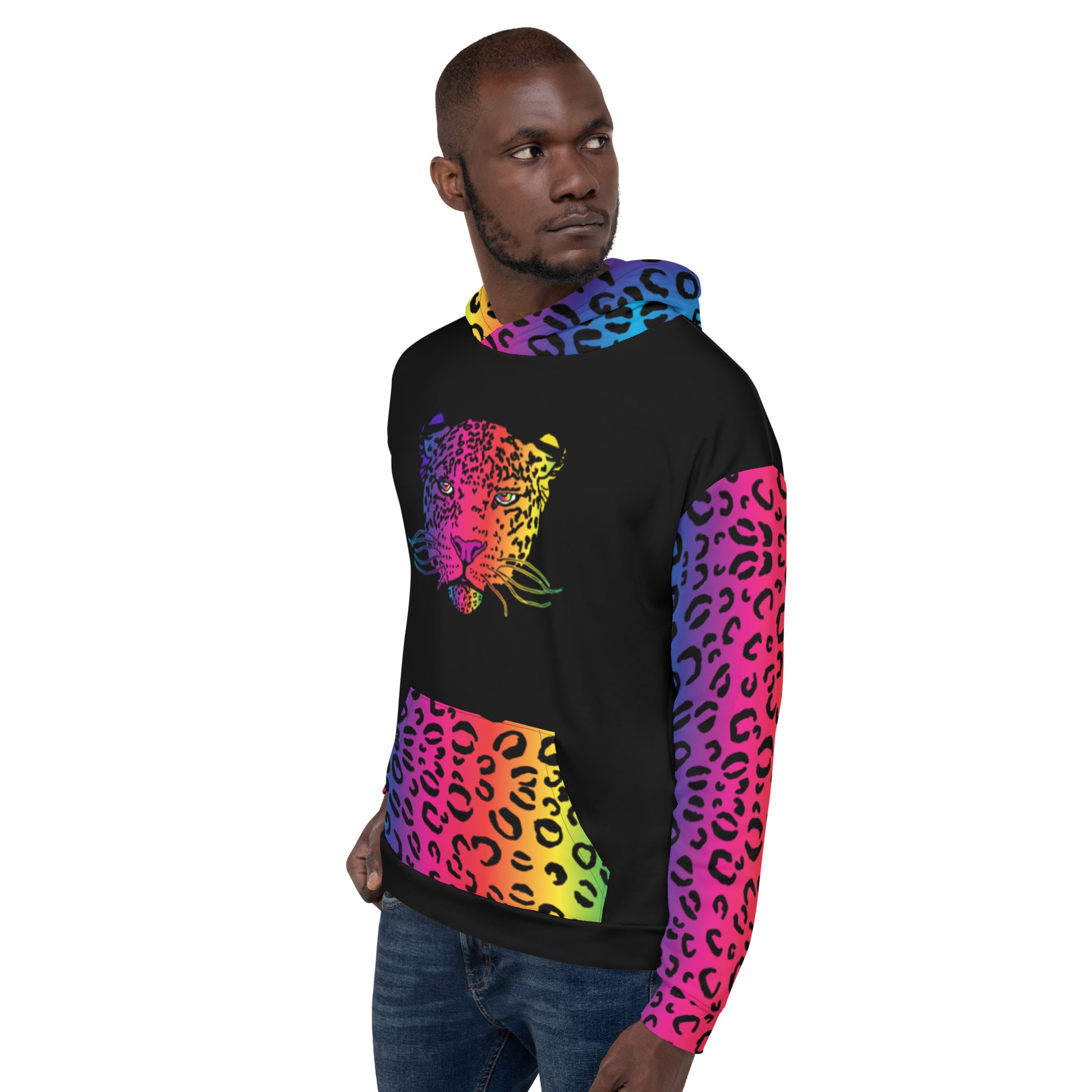 Rainbow Safari Leopard Unisex Hoodie - HipHatter