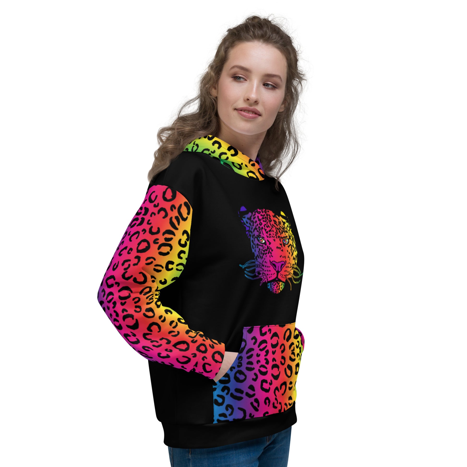Rainbow Safari Leopard Unisex Hoodie - HipHatter