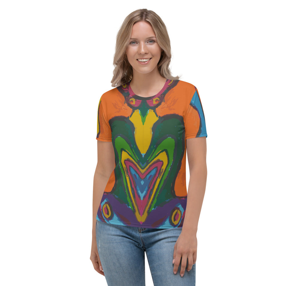 Funky Splash All Over Print Women's T-shirt - HipHatter