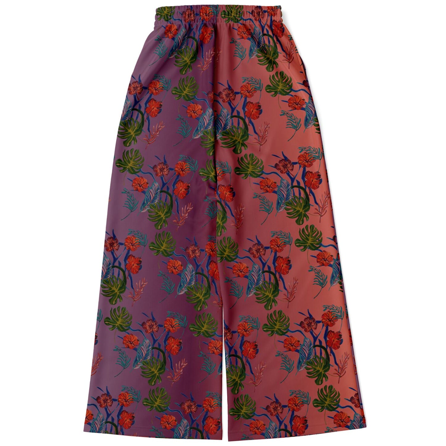 Tropical Floral Print Dawn Flare Trousers - HipHatter