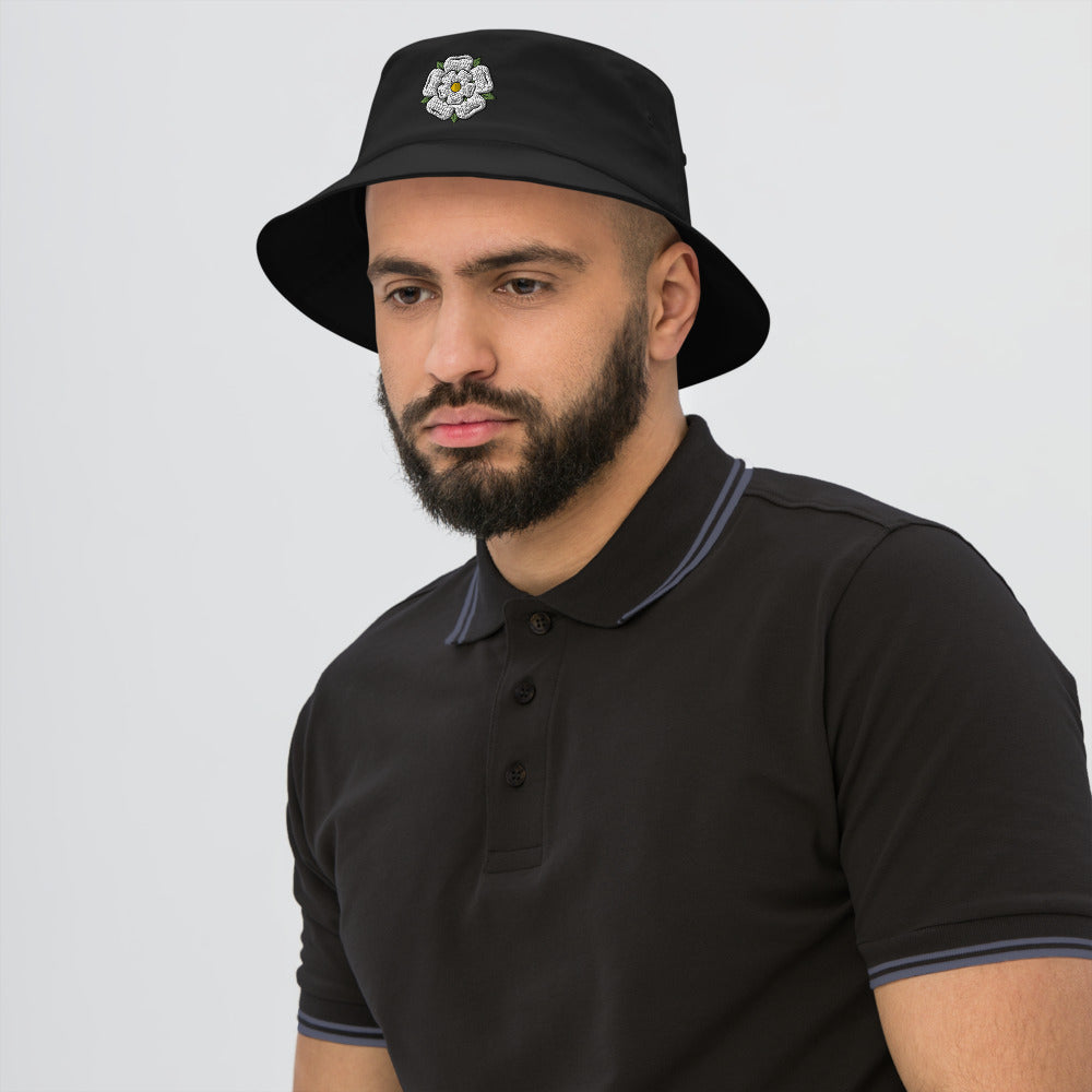 Yorkshire White Rose Bucket Hat - HipHatter