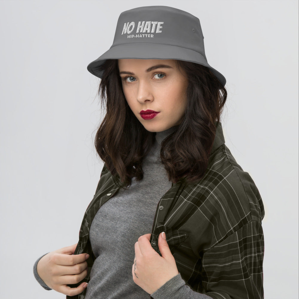 NO HATE Old School Bucket Hat - HipHatter