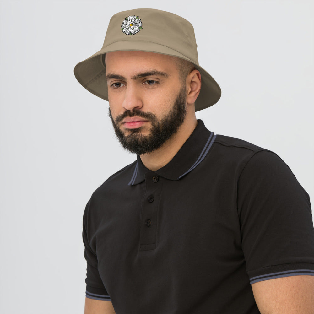 Yorkshire White Rose Bucket Hat - HipHatter