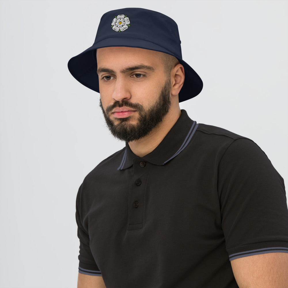 Yorkshire White Rose Bucket Hat - HipHatter