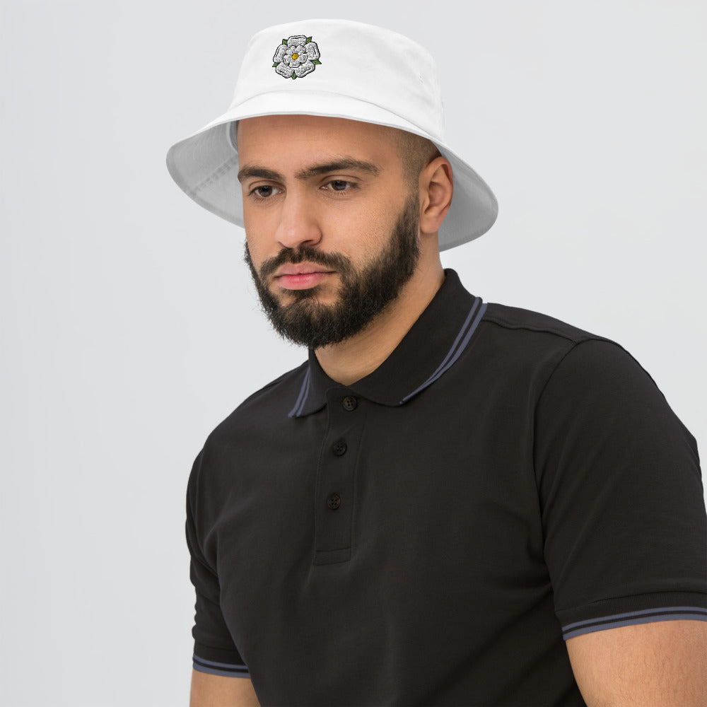 Yorkshire White Rose Bucket Hat - HipHatter