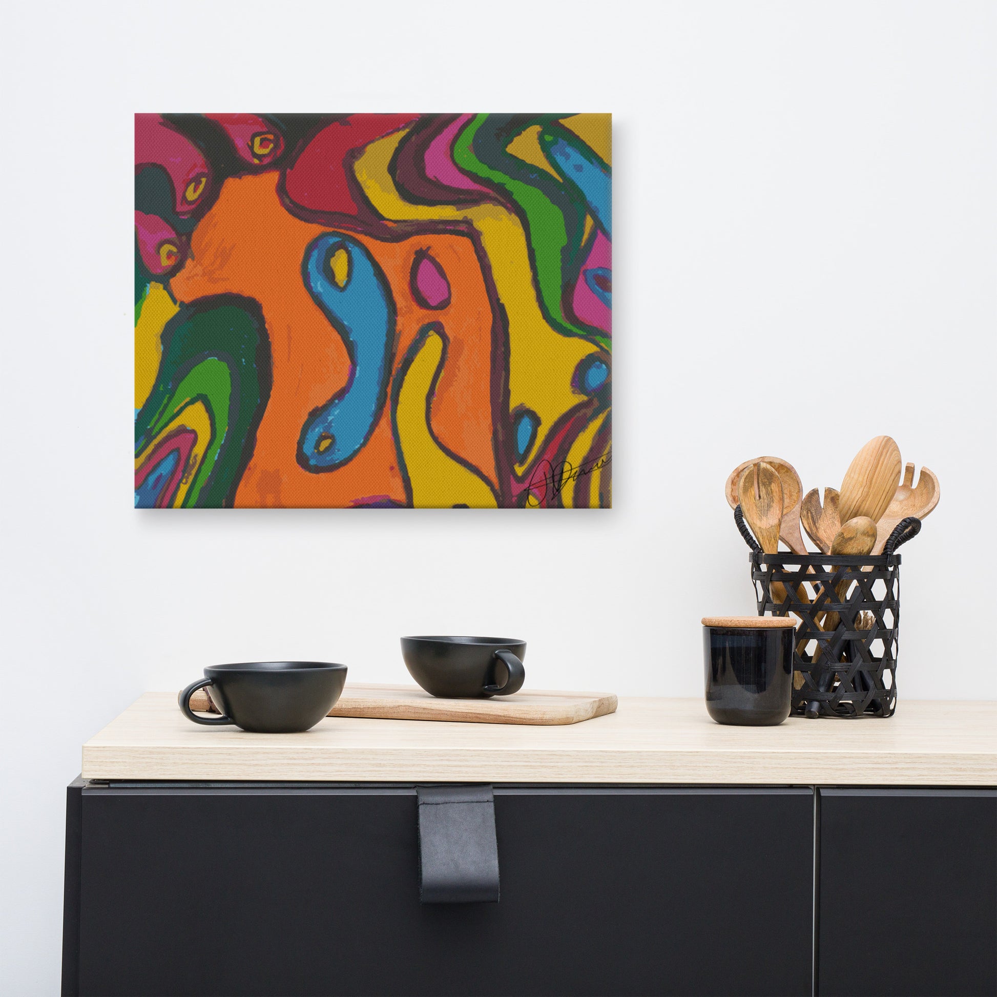Funky Lava Psychedelic Wall Art Canvas - HipHatter