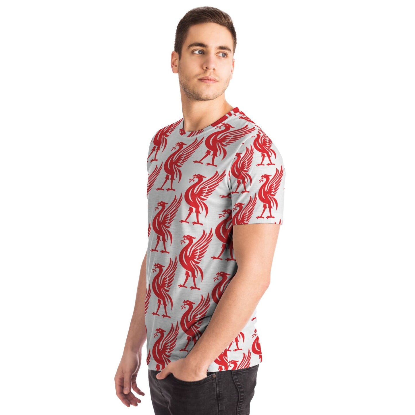 Liverpool Liver Bird Red All Over Print T-Shirt - HipHatter