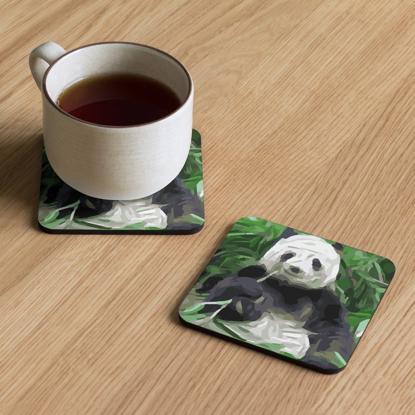 Panda Life Cork-back coaster - HipHatter