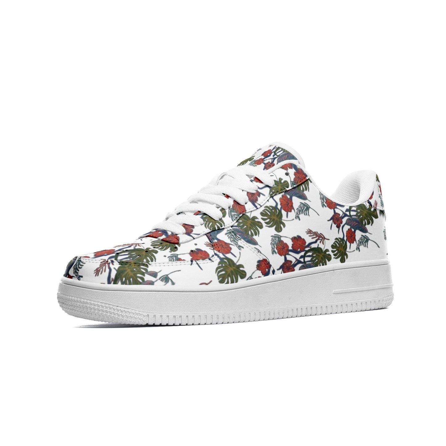 Botanist Floral Low Top Leather Unisex Sneakers - HipHatter