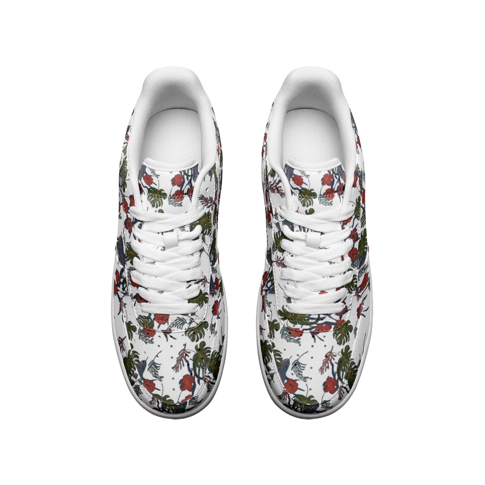 Botanist Floral Low Top Leather Unisex Sneakers - HipHatter