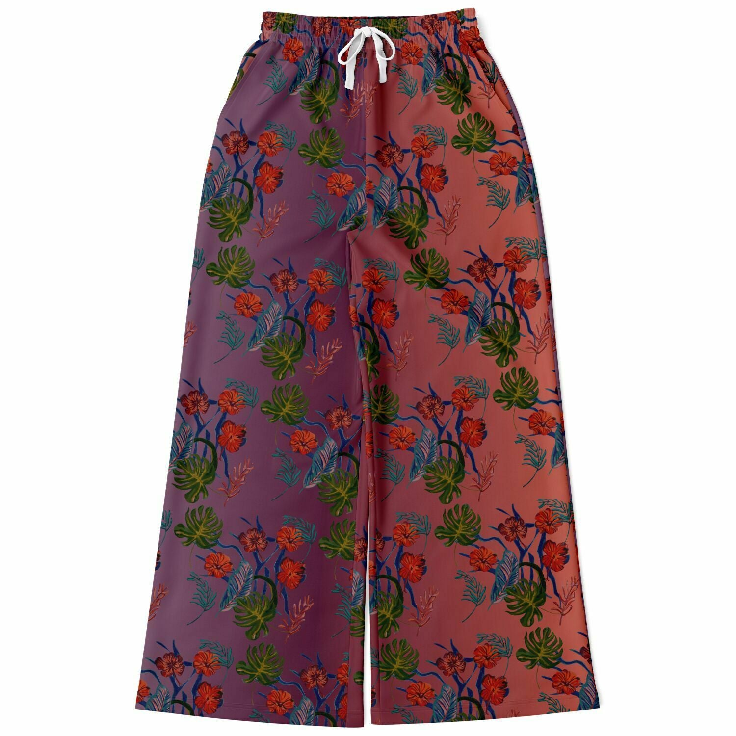 Tropical Floral Print Dawn Flare Trousers - HipHatter