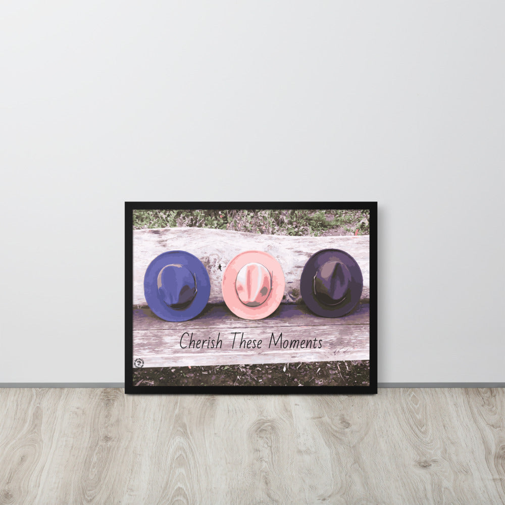 Cherish These Moments Fedora Framed Poster - HipHatter