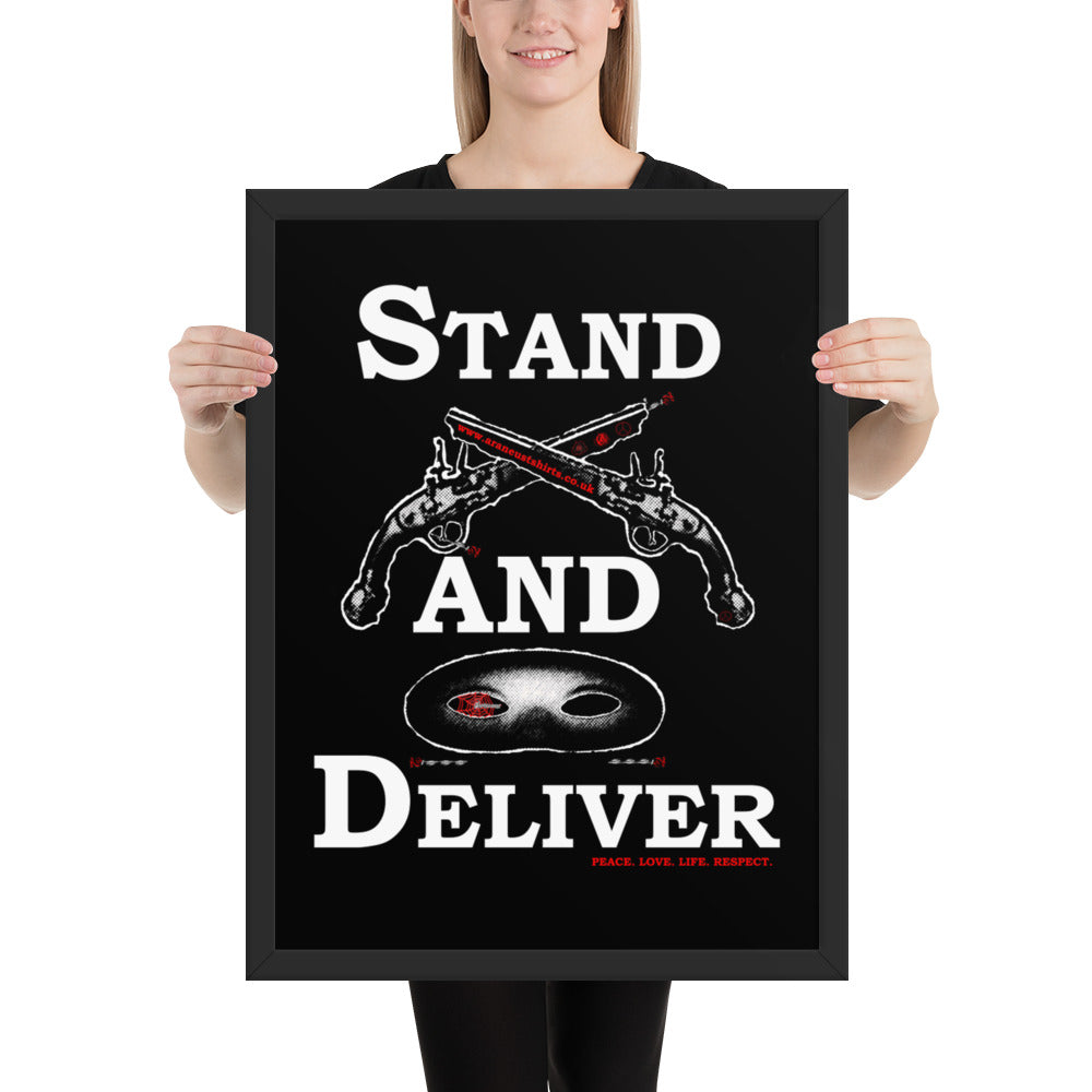 Stand and Deliver Highway Man Framed Poster - HipHatter