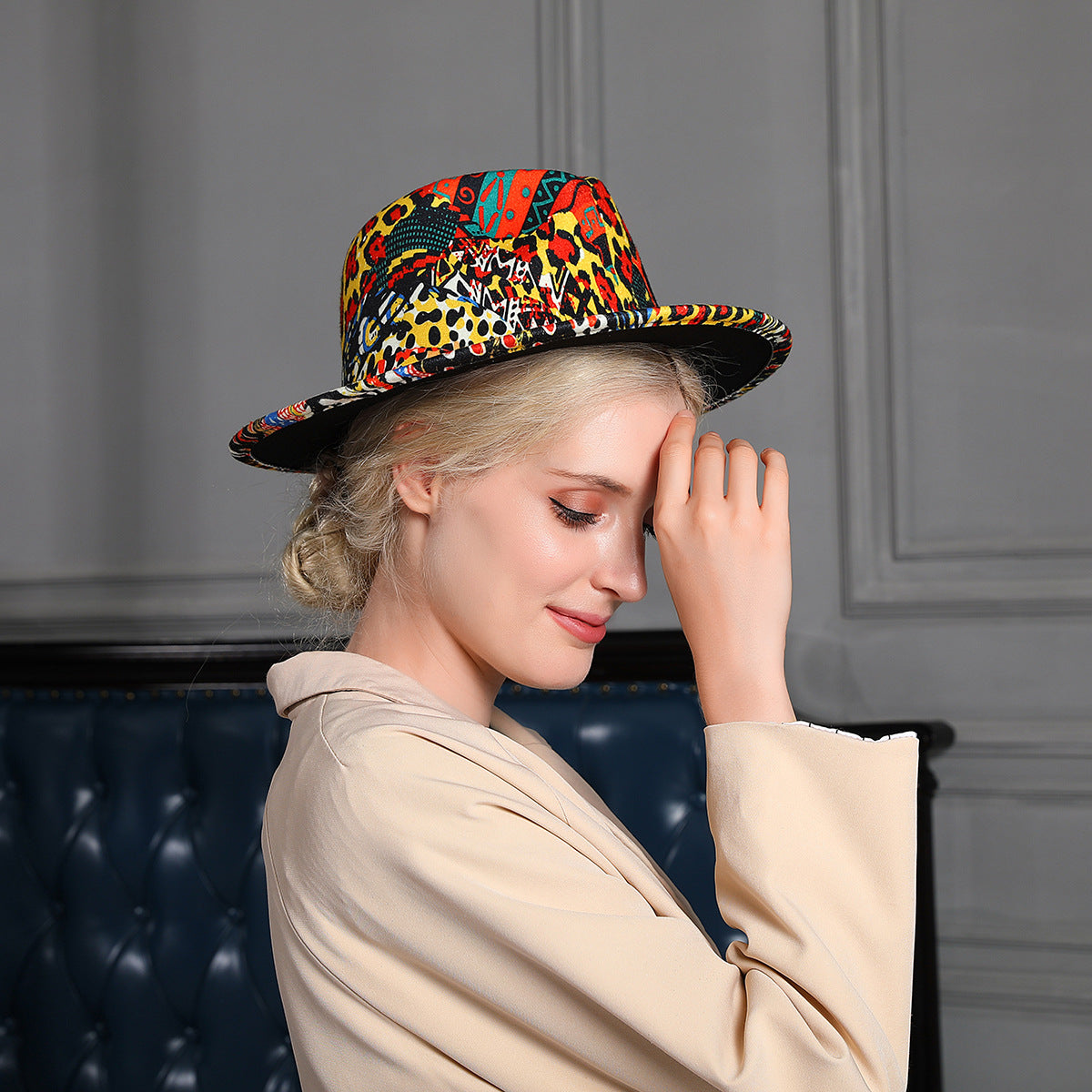 Tartan and Festival Patterned Fedora Hat - HipHatter