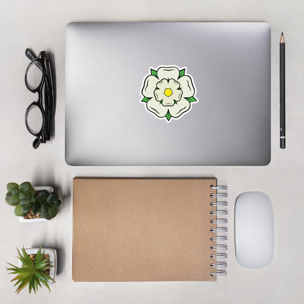 Yorkshire White Rose Premium Stickers - HipHatter