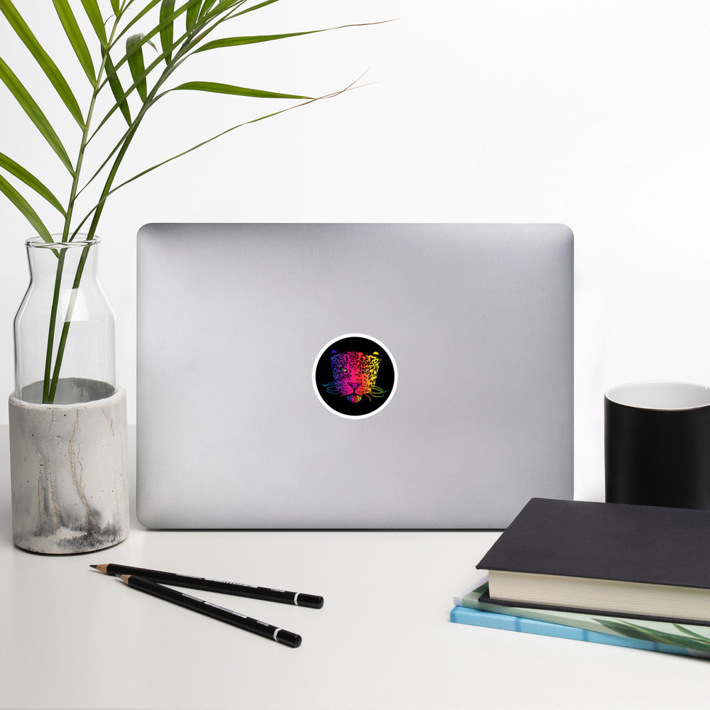 Rainbow Leopard Bubble-free stickers - HipHatter