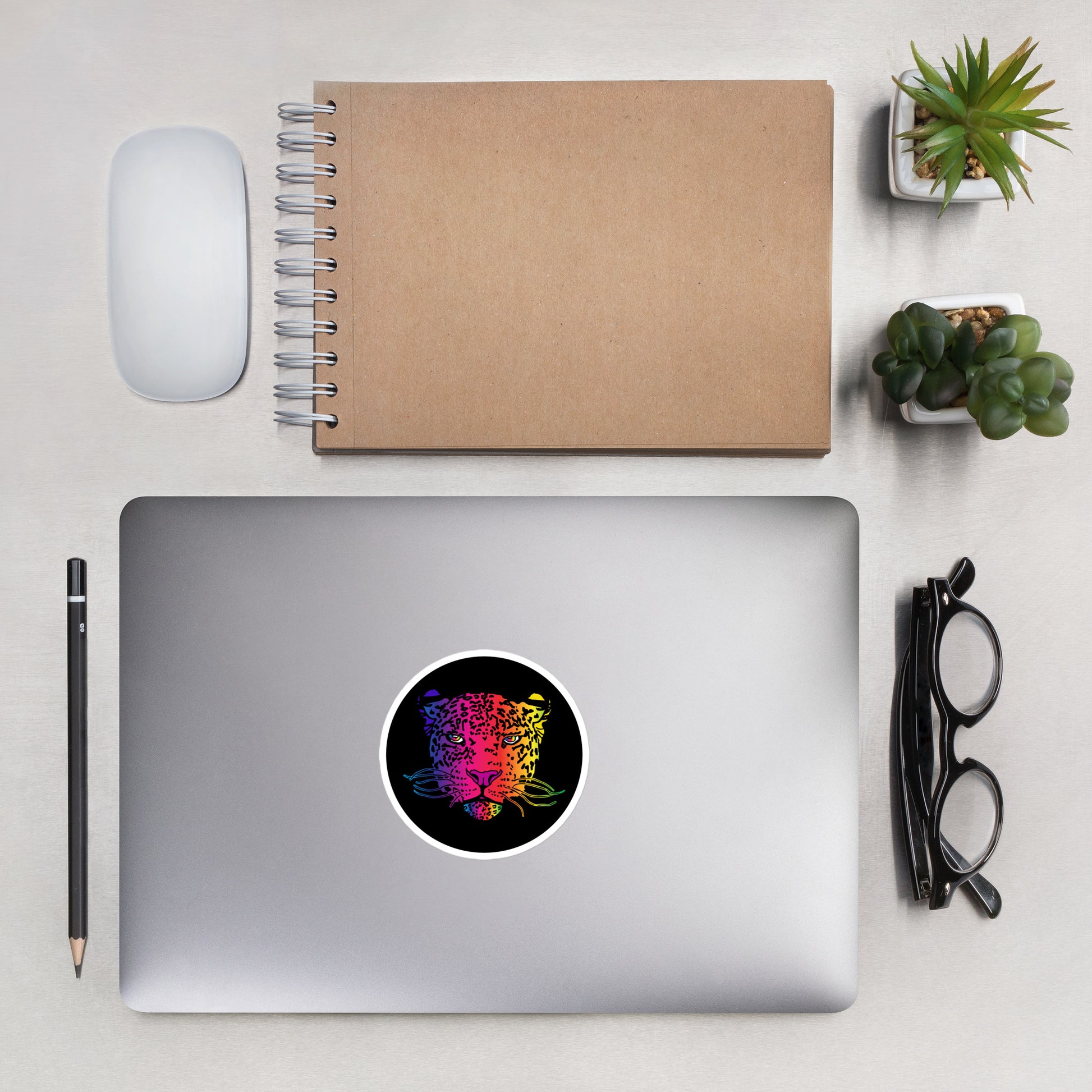 Rainbow Leopard Bubble-free stickers - HipHatter